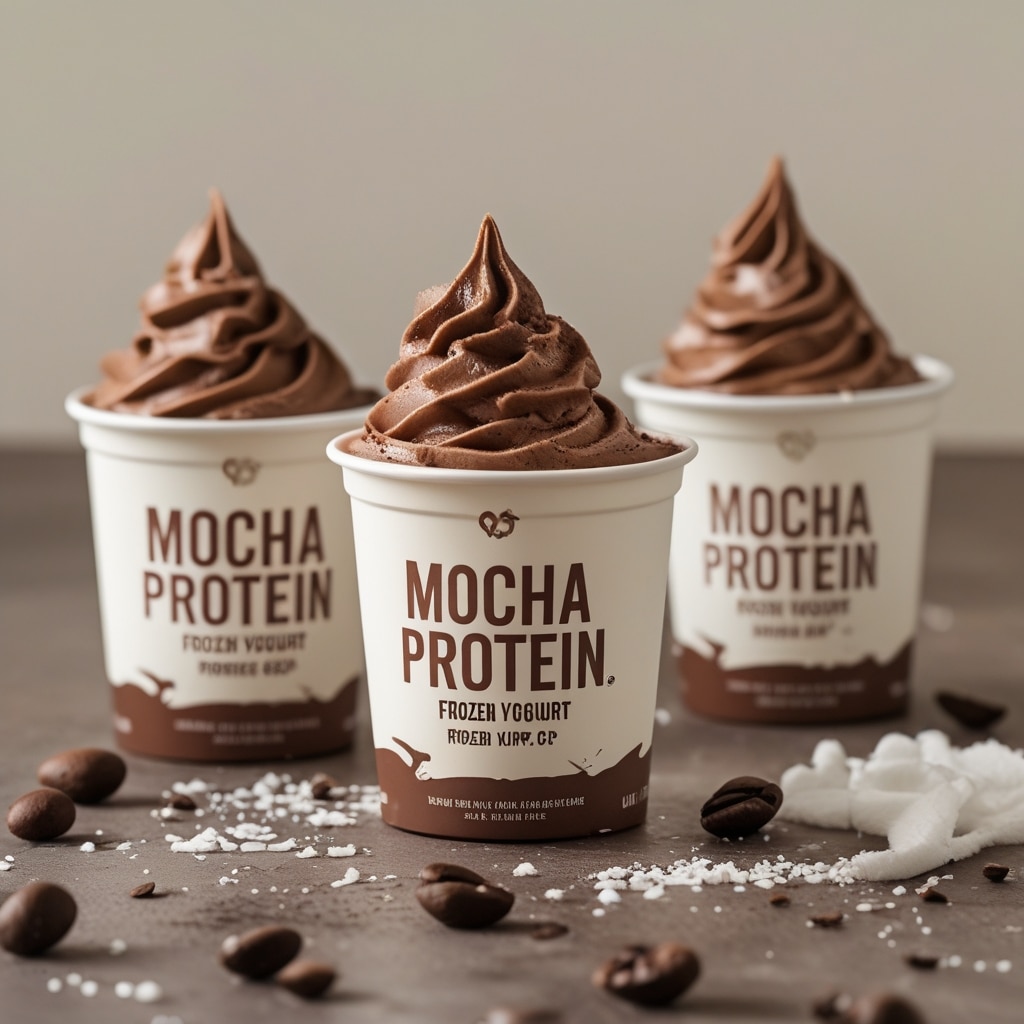 Mocha Protein Frozen Yogurt Cups