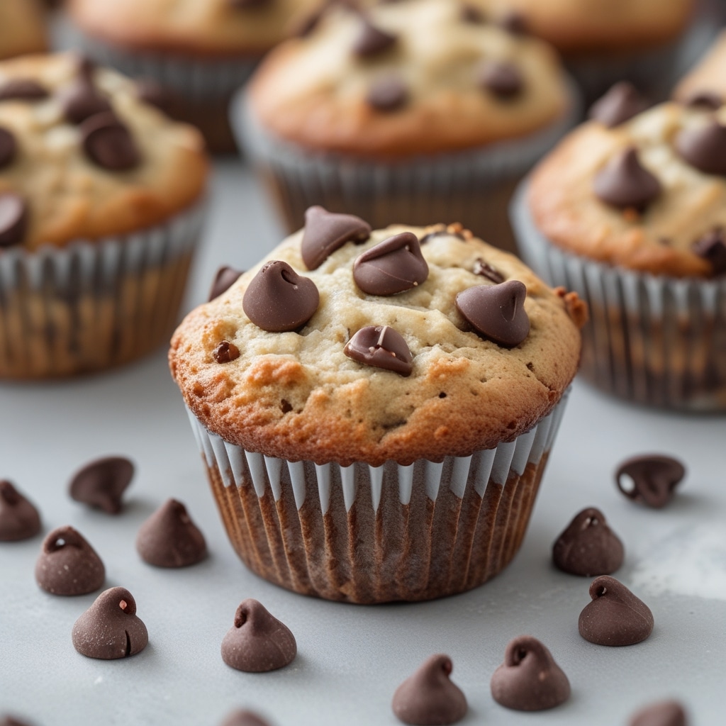Chocolate Chip Cottage Cheese Protein Muffins