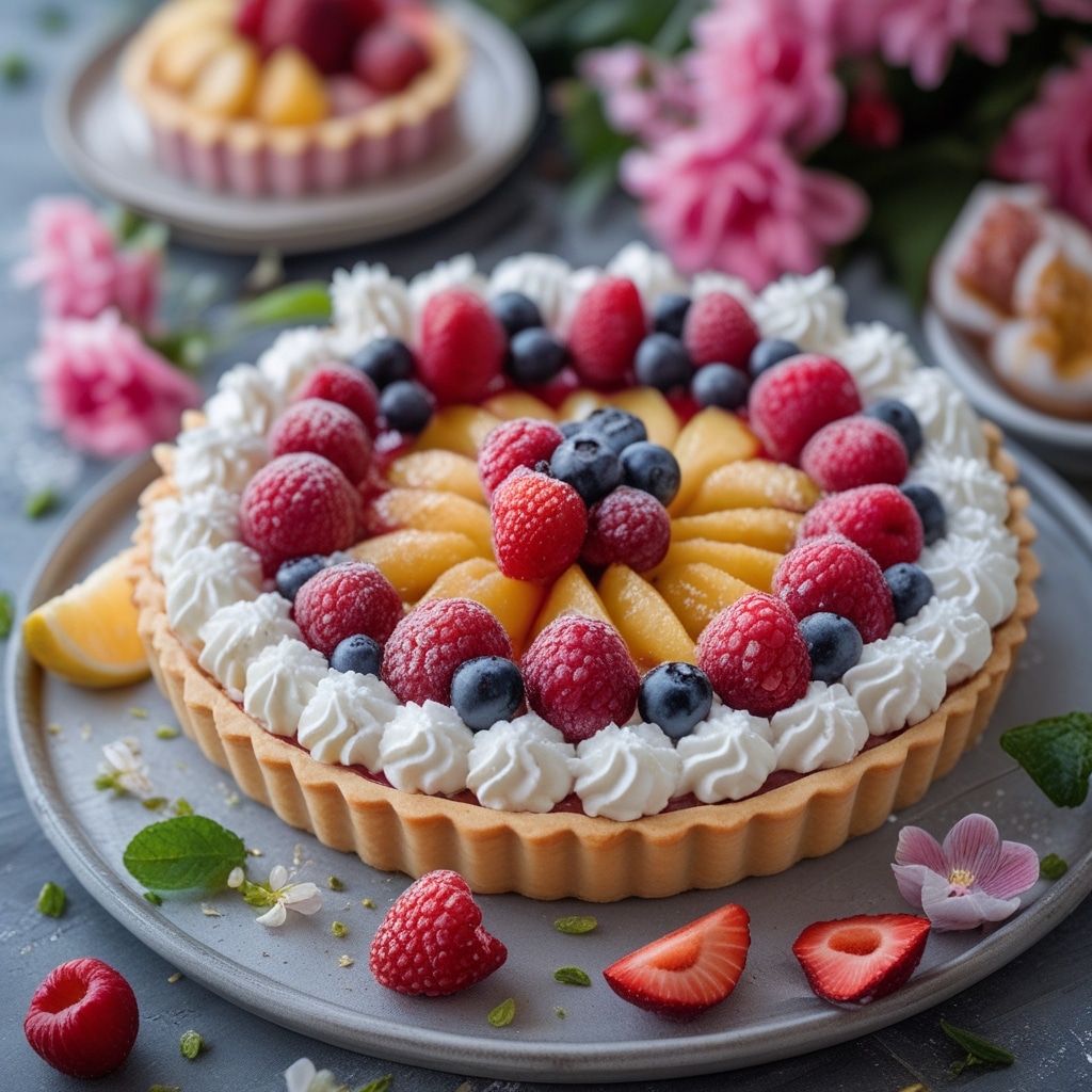 Spring fruit tart