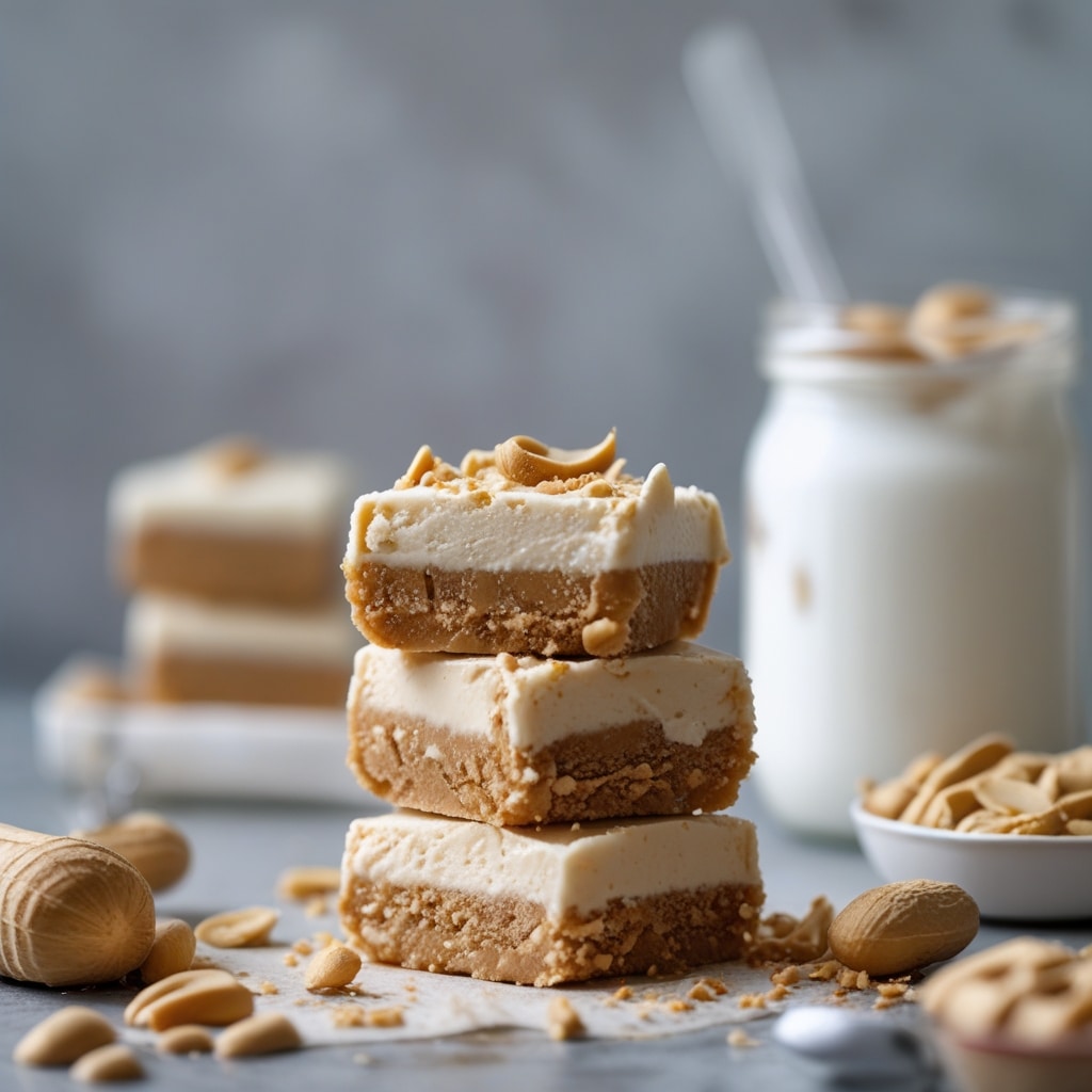 Peanut Butter Frozen Yogurt Bars