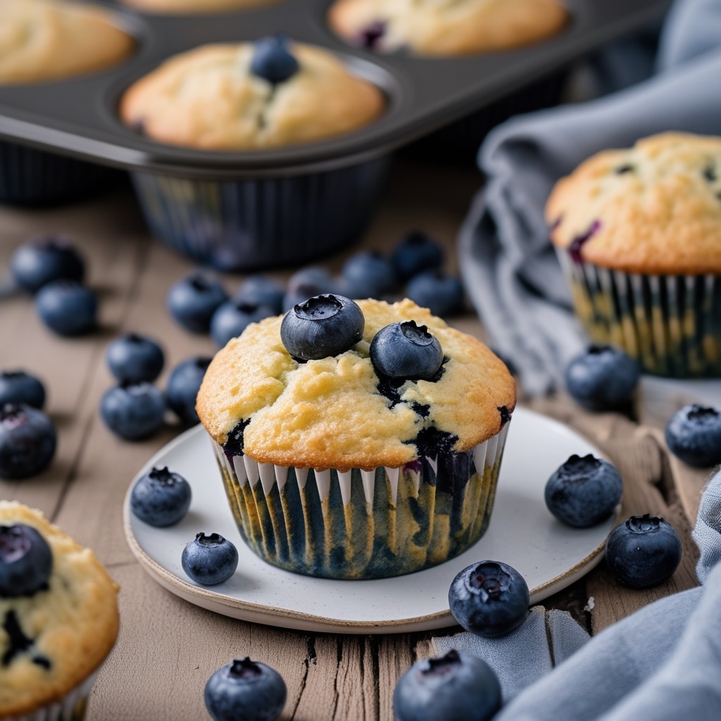 COTTAGE CHEESE BLUEBERRY MUFFINS