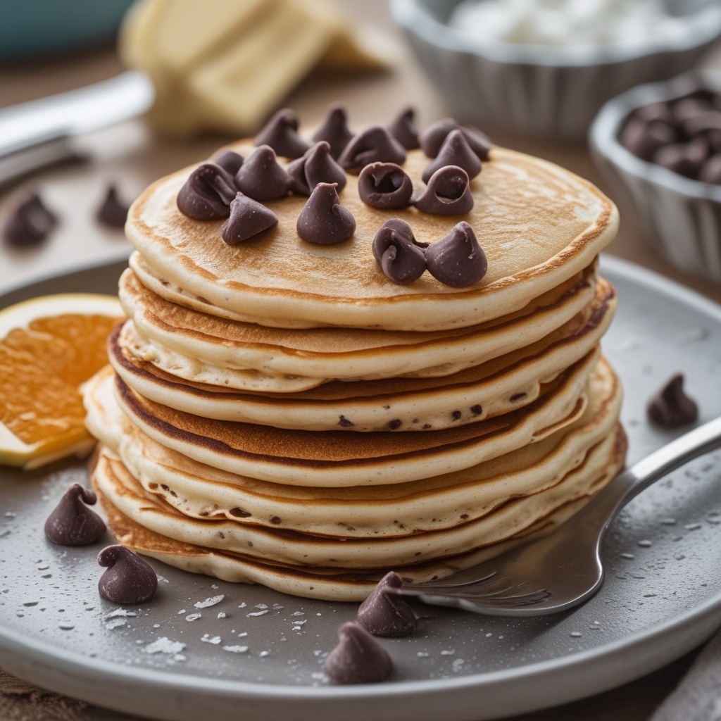 Cottage Cheese Chocolate Chip Pancakes