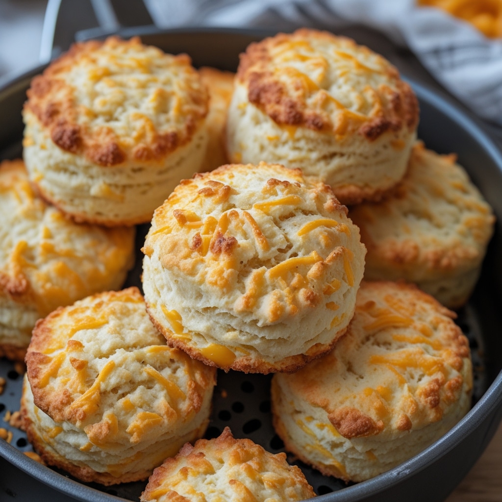 Keto Air Fryer Cheddar Cottage Cheese Biscuits
