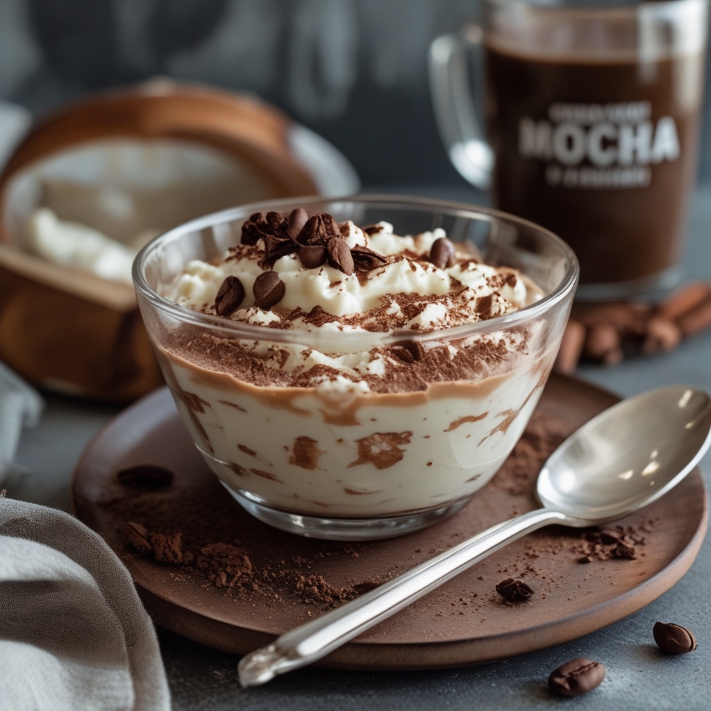 Creamy Mocha Cottage Cheese Pudding