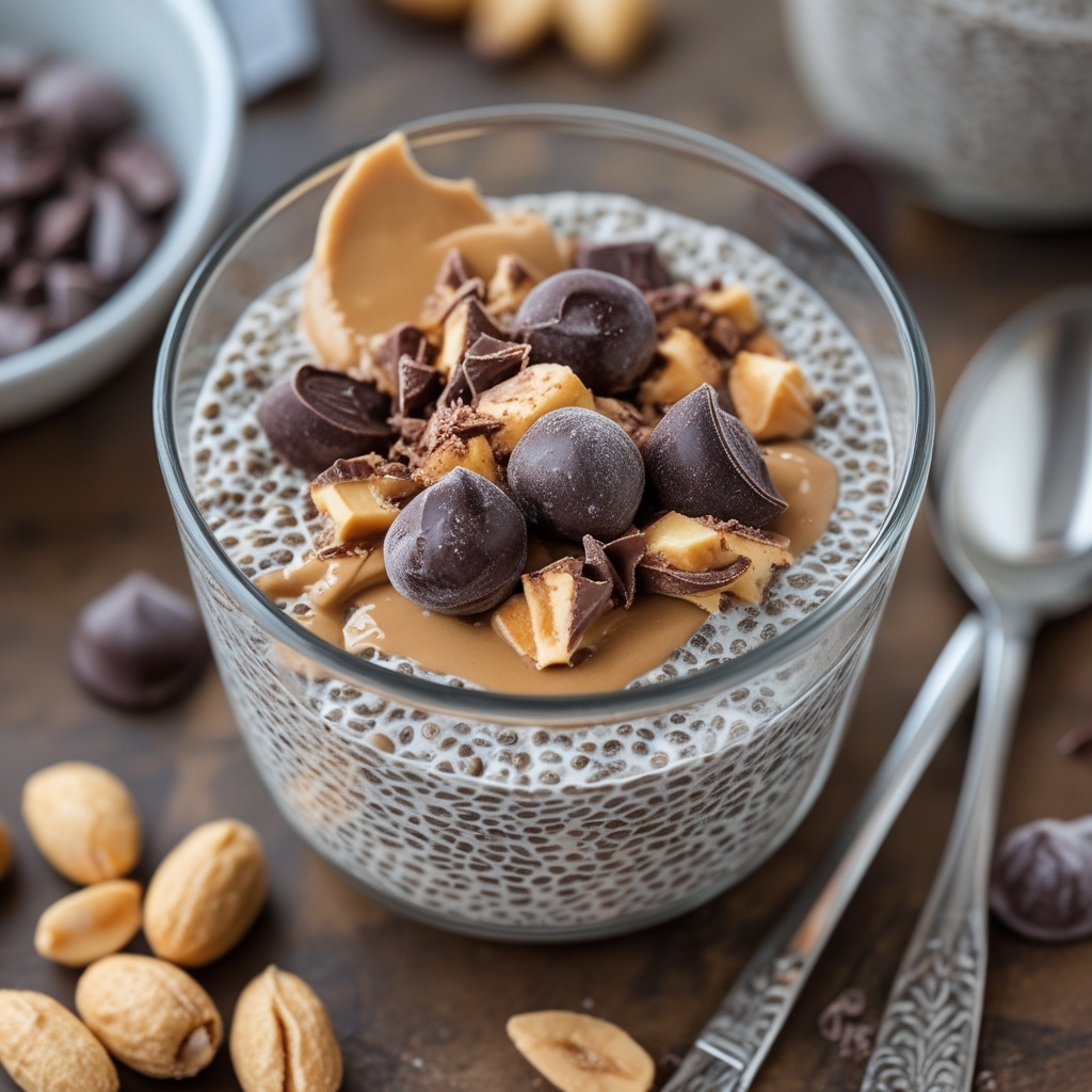 Chocolate Peanut Butter Chia Pudding