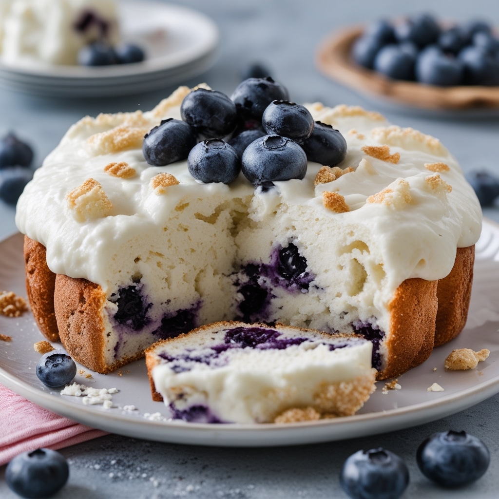 Blueberry Fluffy Cottage Cheese Cloud Bread