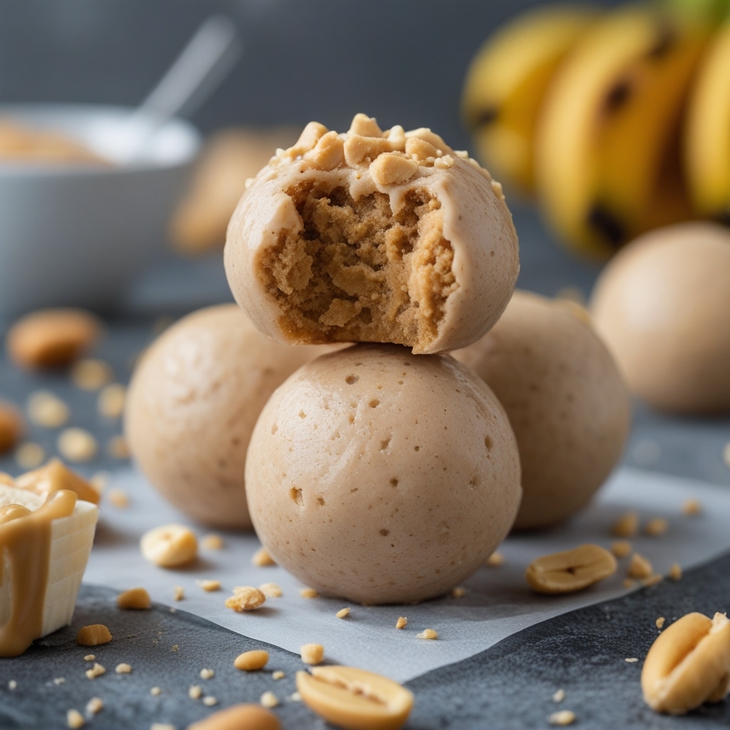 Peanut Butter Banana Protein Smoothie Bites