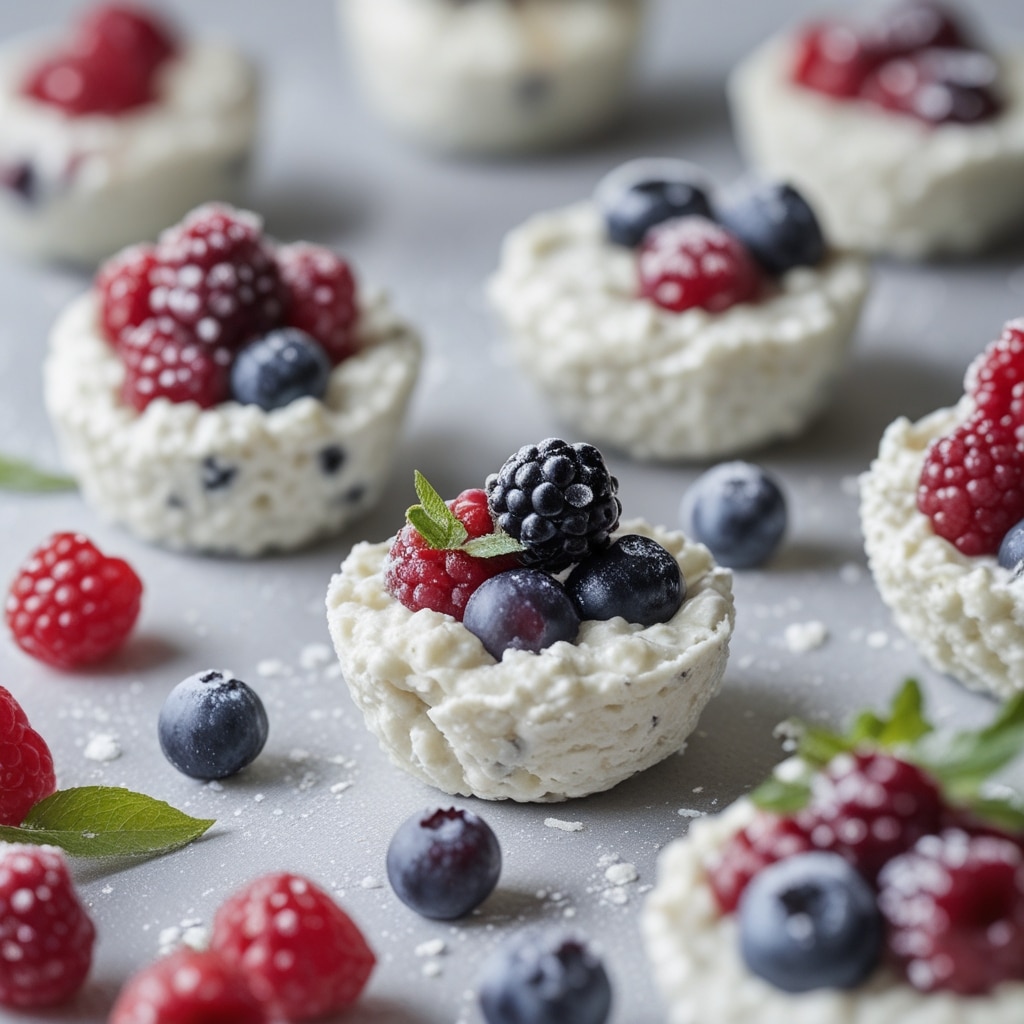 Frozen Cottage Cheese Berry Bites