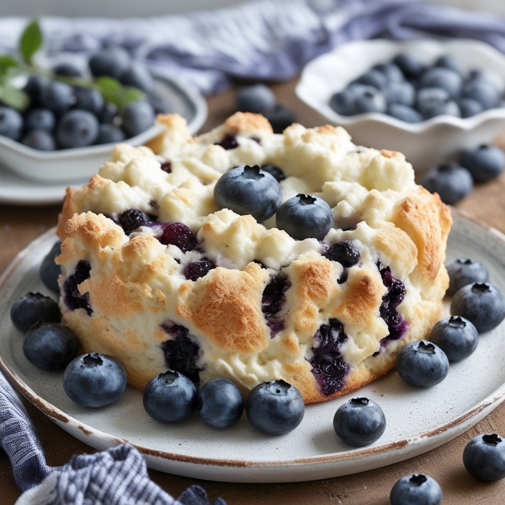 Blueberry Fluffy Cottage Cheese Cloud Bread