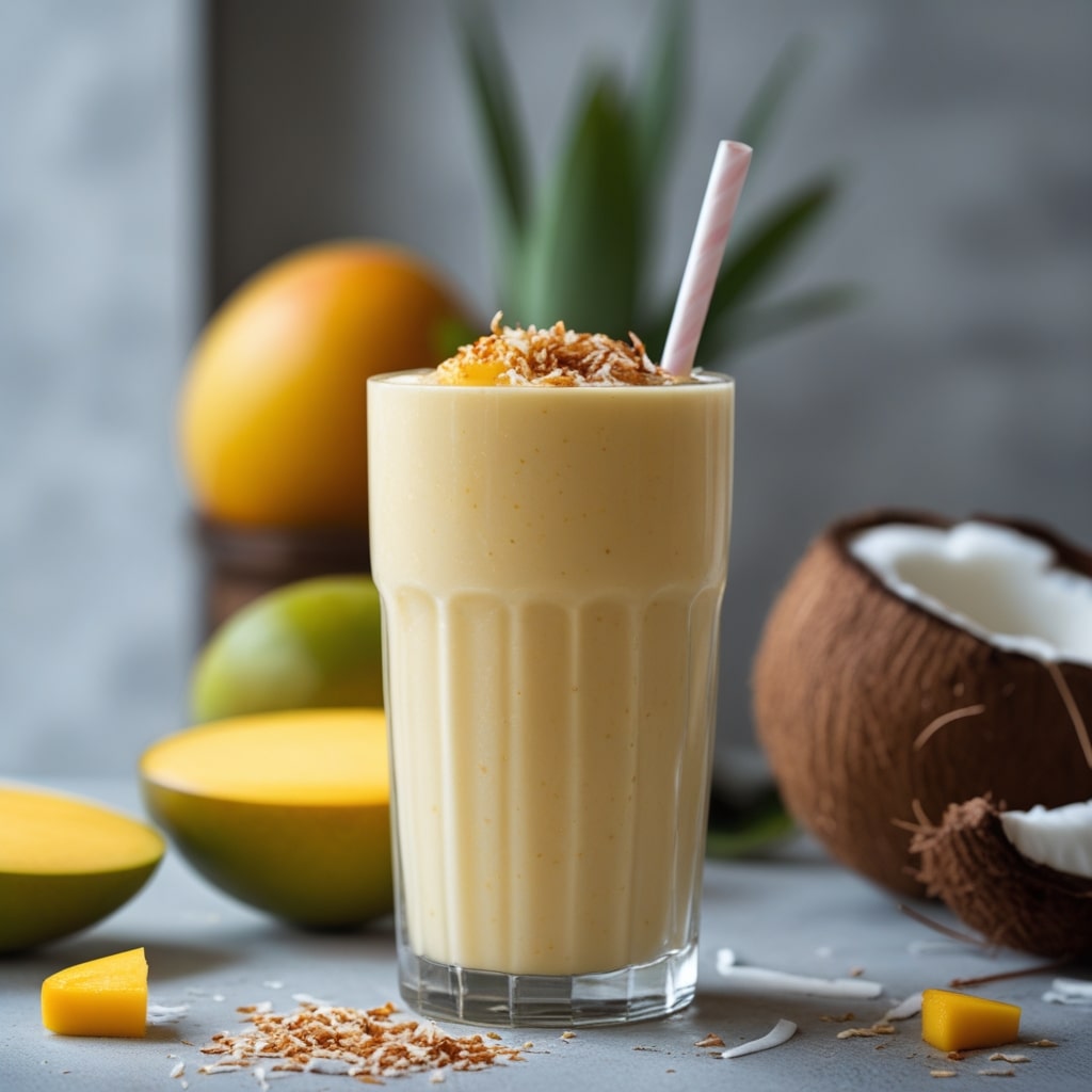 Mango coconut smoothie