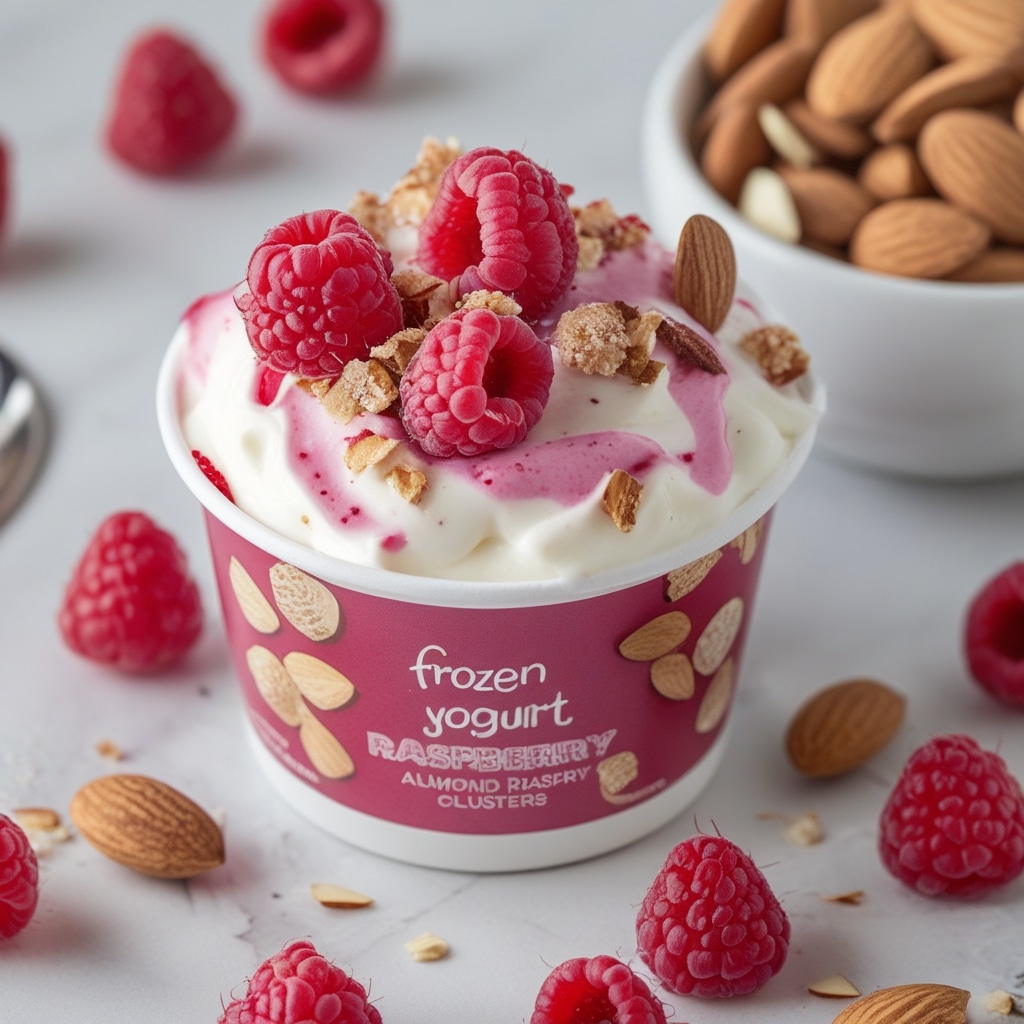 Frozen Yogurt Raspberry Almond Clusters