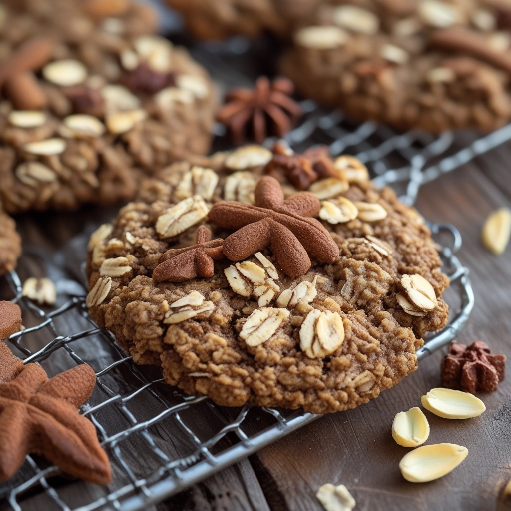 Healthy Gingerbread Oatmeal Breakfast Cookies