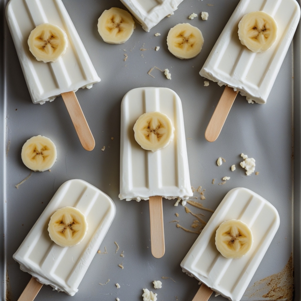 Banana Cream Cottage Cheese Pops