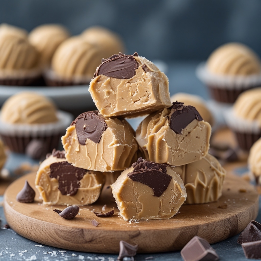 Frozen Greek Yogurt Peanut Butter Bites With Chocolate