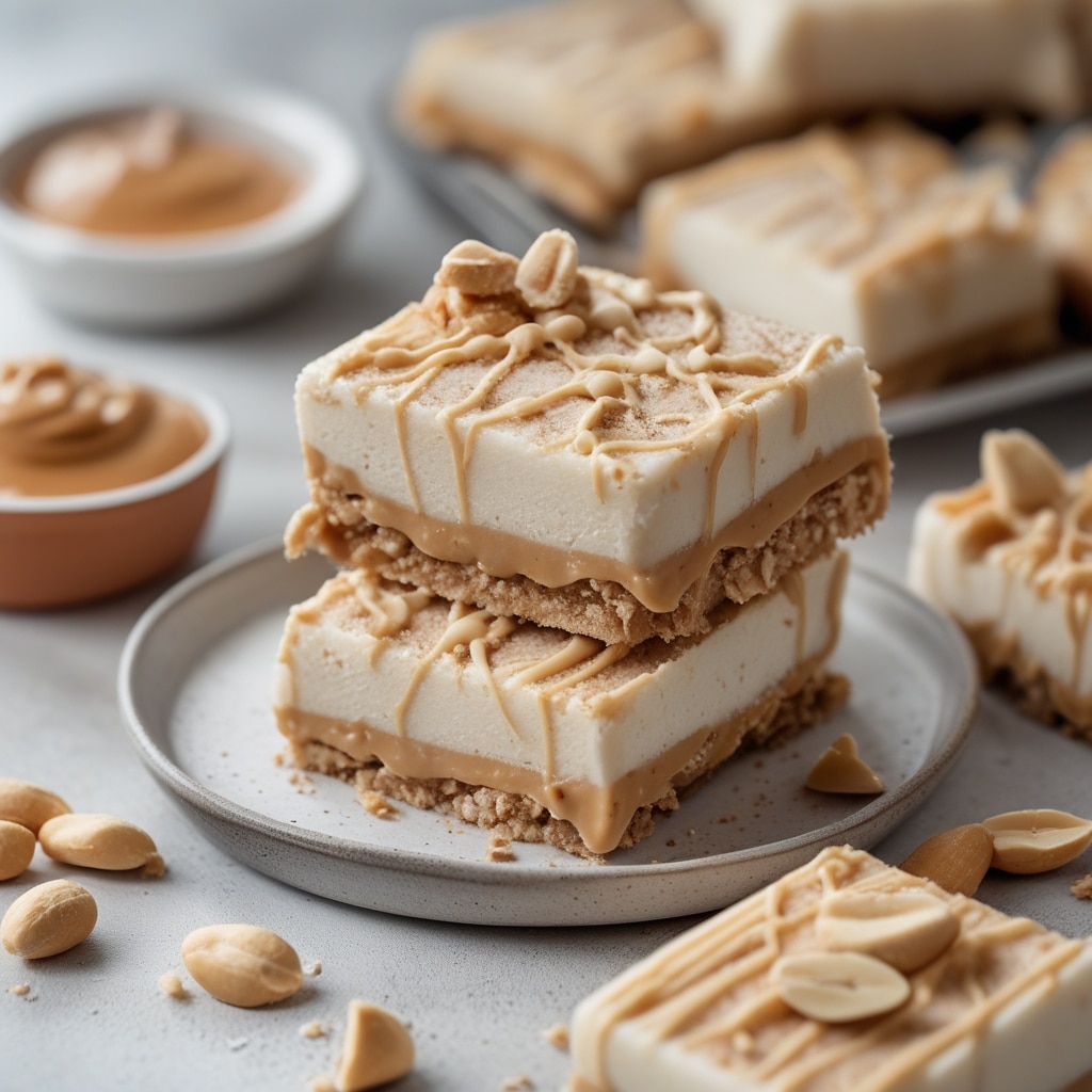 Peanut Butter Frozen Yogurt Bars