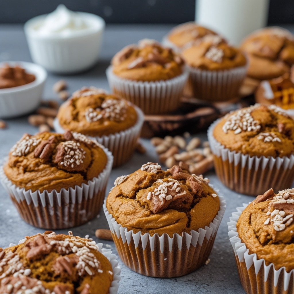 High Protein Pumpkin Muffins With Greek Yogurt