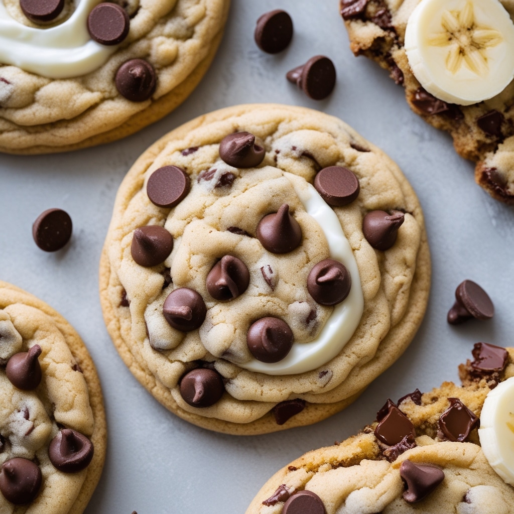 Soft Banana Greek Yogurt Chocolate Chip Cookies