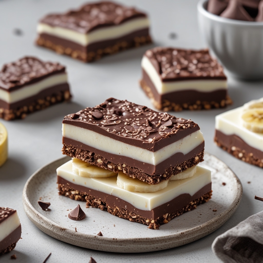 Healthy No-Bake Chocolate Yogurt Banana Energy Bars