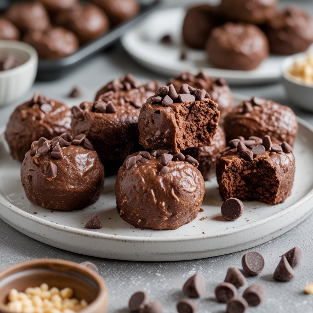 No-Bake Cottage Cheese Brownie Batter Protein Bites