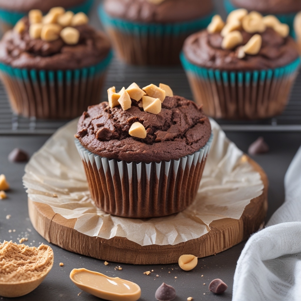 Chocolate Peanut Butter Muffins