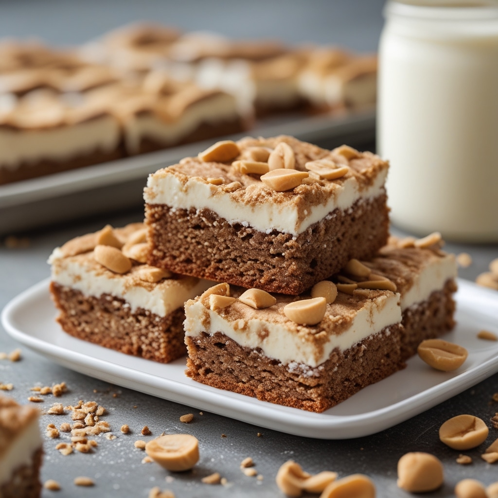 Healthy Peanut Butter Greek Yogurt Breakfast Blondies