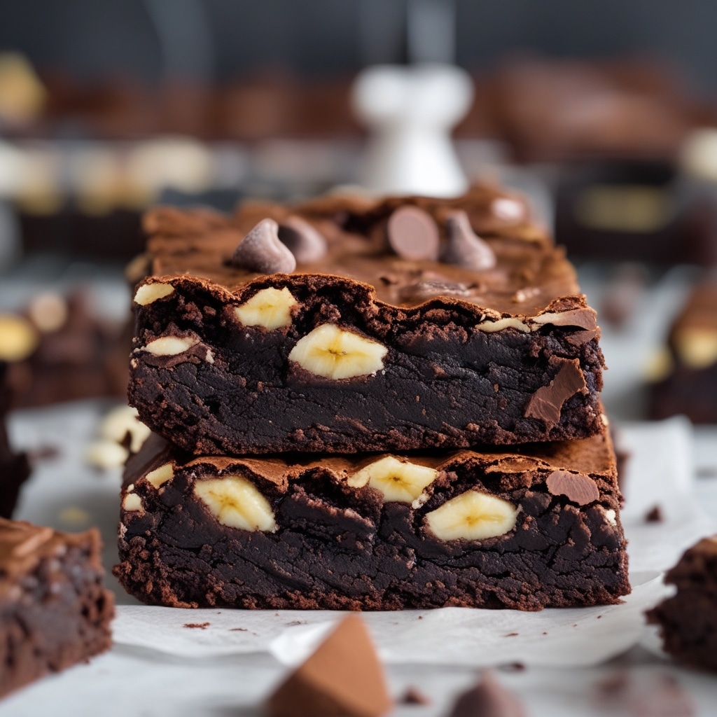 High Protein Double Chocolate Banana Greek Yogurt Brownies