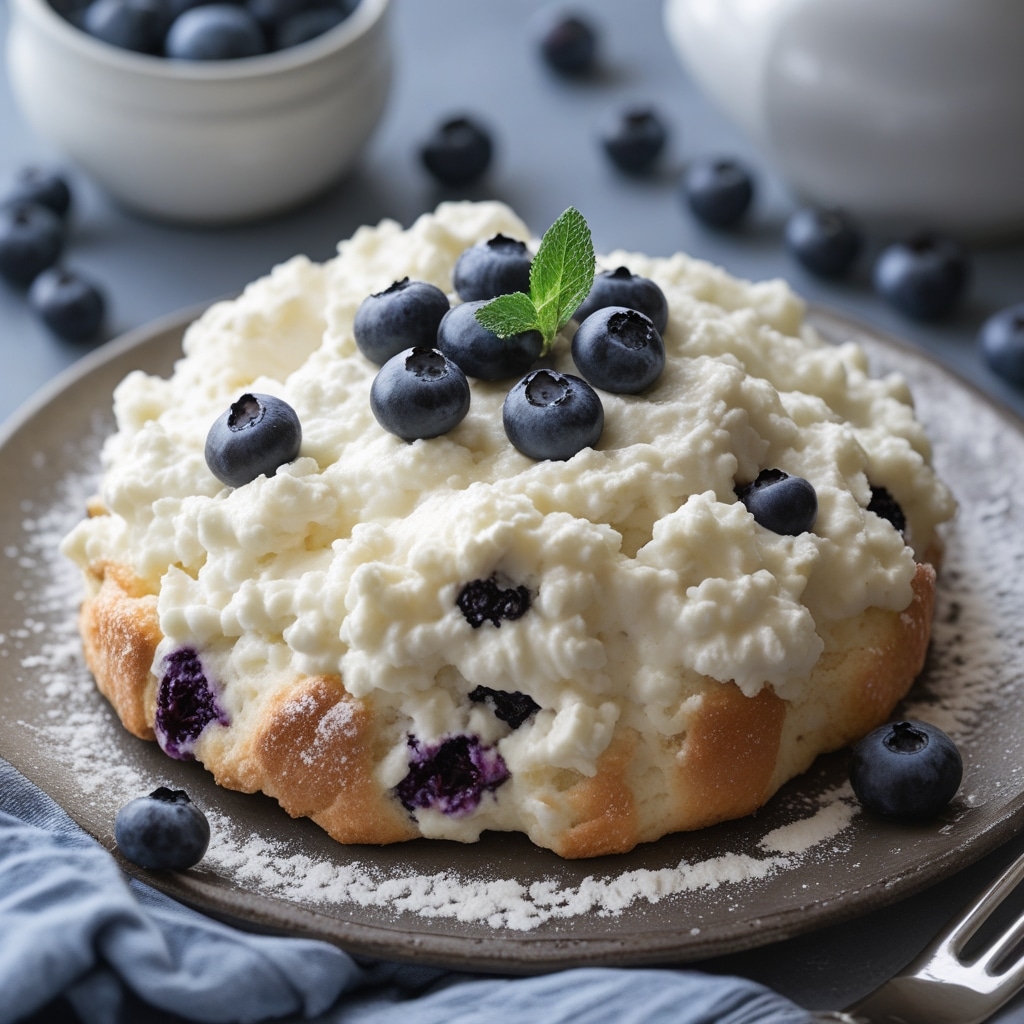 Blueberry Fluffy Cottage Cheese Cloud Bread