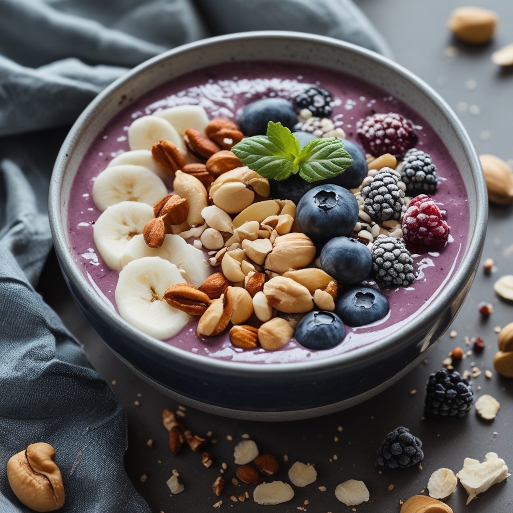 Nutty Berry Protein Smoothie Bowl