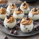 Frozen Greek Yogurt Peanut Butter Bites with Chocolate Chips