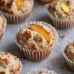 Healthy Peach Cottage Cheese Muffins