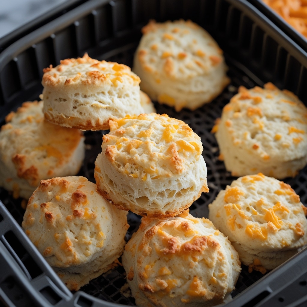 Keto Air Fryer Cheddar Cottage Cheese Biscuits