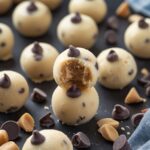 Frozen Greek Yogurt Peanut Butter Bites with Chocolate Chips