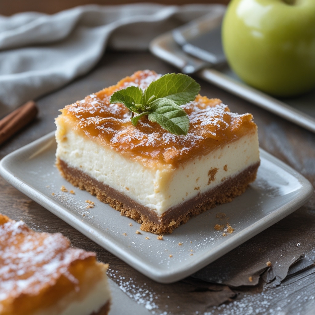 Gluten Free Apple Cheesecake Bars Recipe