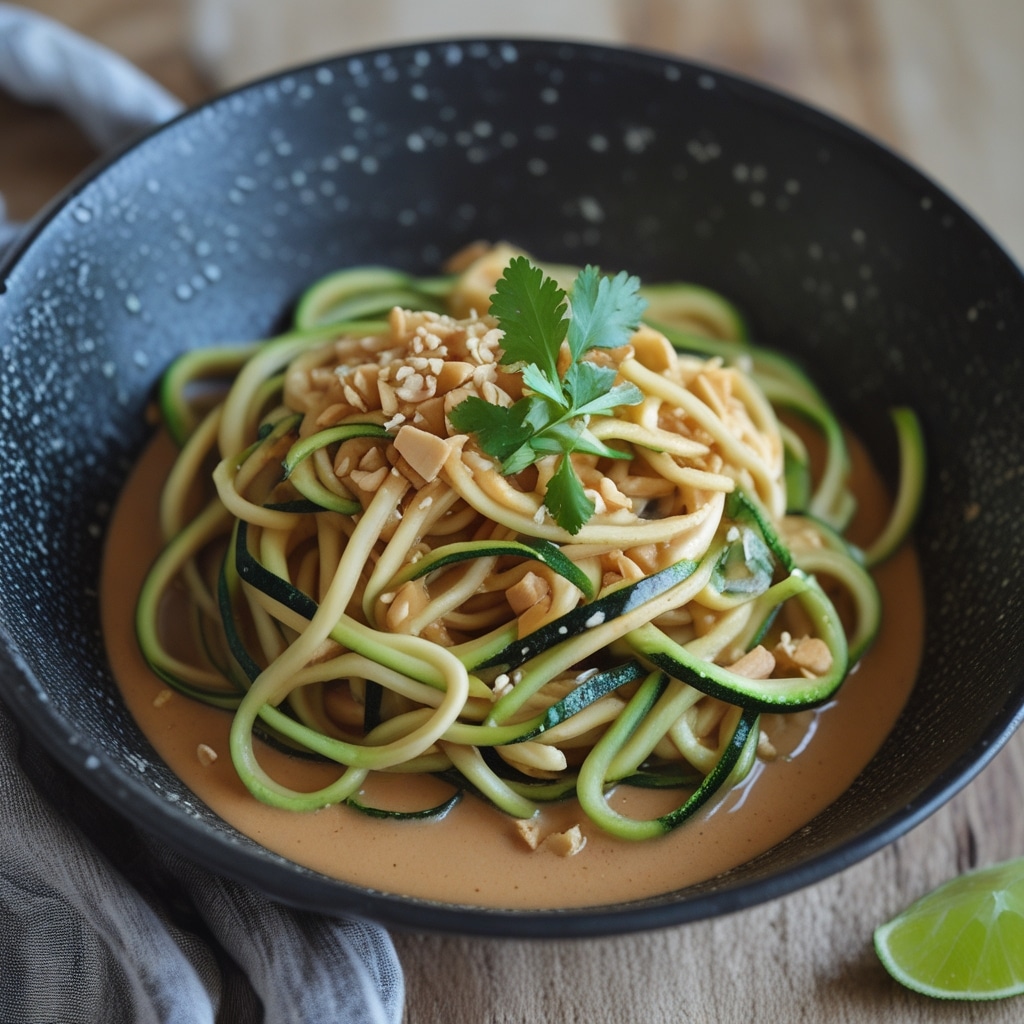 - Zucchini Noodles with Peanut Sauce