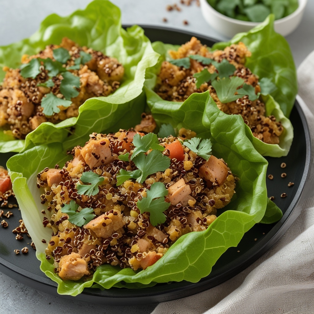 Spicy Turkey and Quinoa Lettuce Wraps