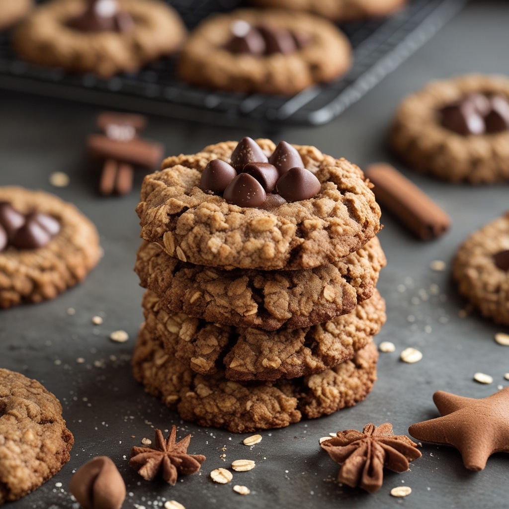 Healthy Gingerbread Oatmeal Breakfast Cookies
