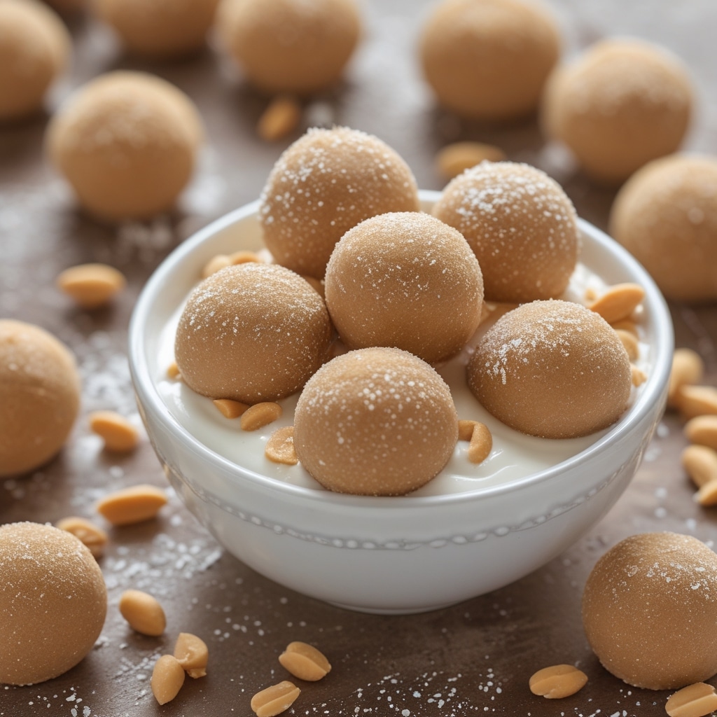 Healthy Frozen Greek Yogurt Peanut Butter Bites
