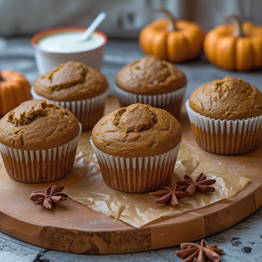 - Healthy Pumpkin Spice Muffins with Yogurt