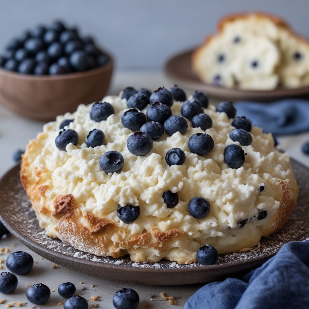 Blueberry Fluffy Cottage Cheese Cloud Bread