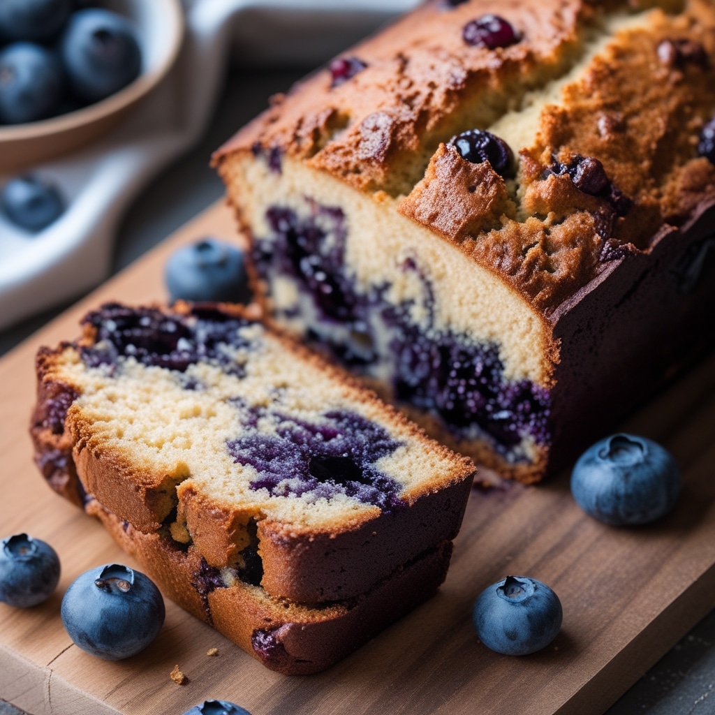 Sweet Keto Blueberry Bread