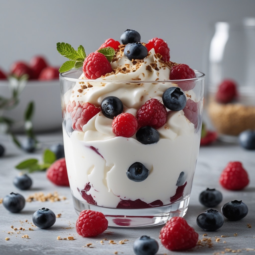 - Greek Yogurt Parfait with Mixed Berries