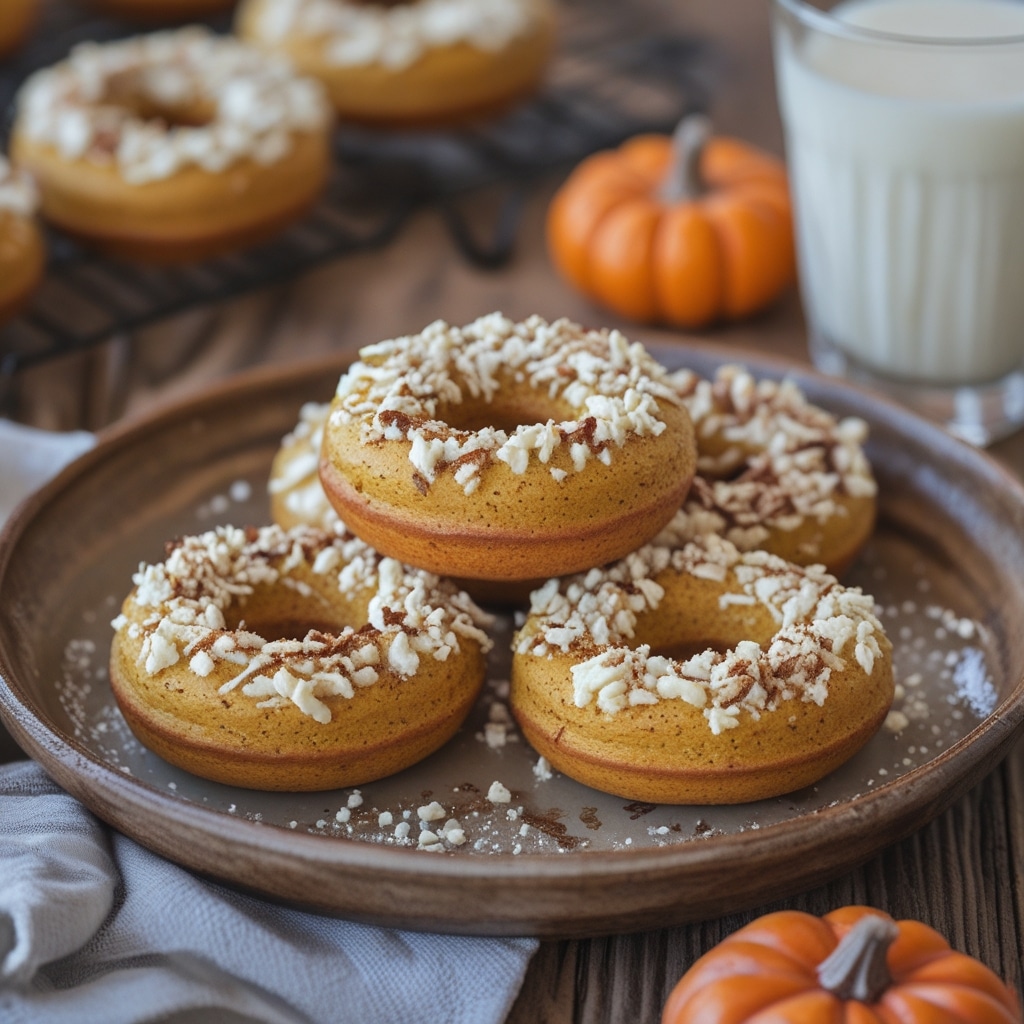 Baked Pumpkin Cottage Cheese Donuts
