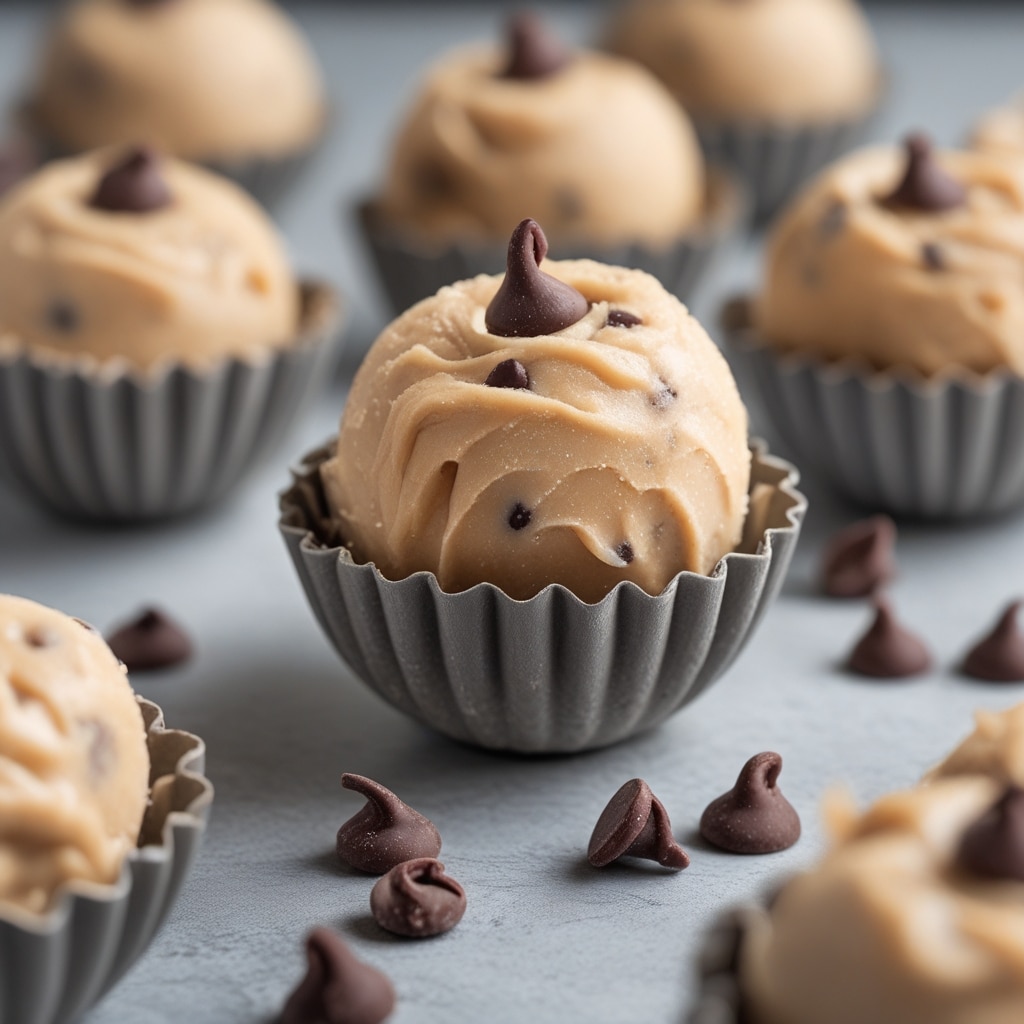 Frozen Greek Yogurt Peanut Butter Bites with Chocolate Chips