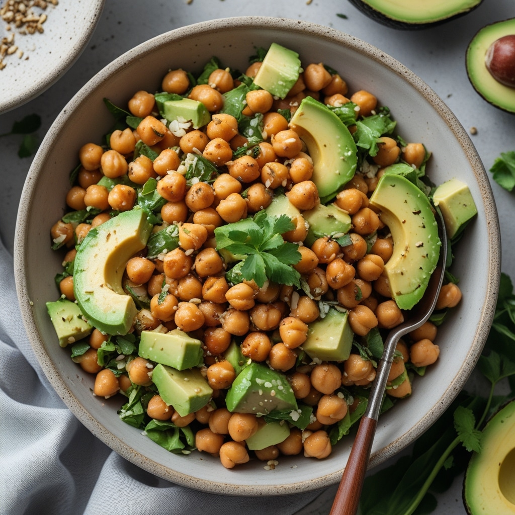 Spicy Chickpea Salad with Avocado