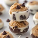Frozen Greek Yogurt Peanut Butter Bites with Chocolate Chips