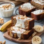 Healthy Peanut Butter Greek Yogurt Banana Bread Slices