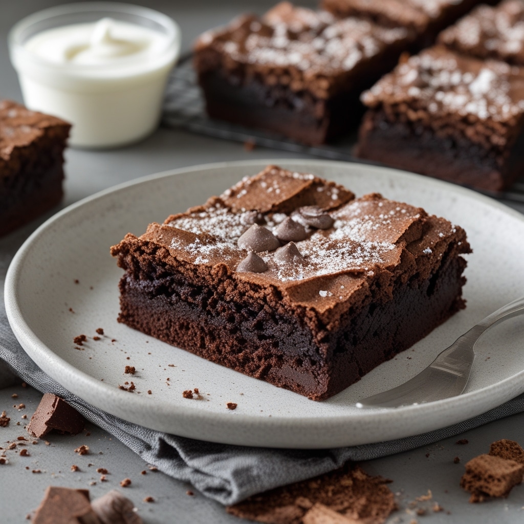 Deliciously Moist Zero Sugar Brownies Using Greek Yogurt