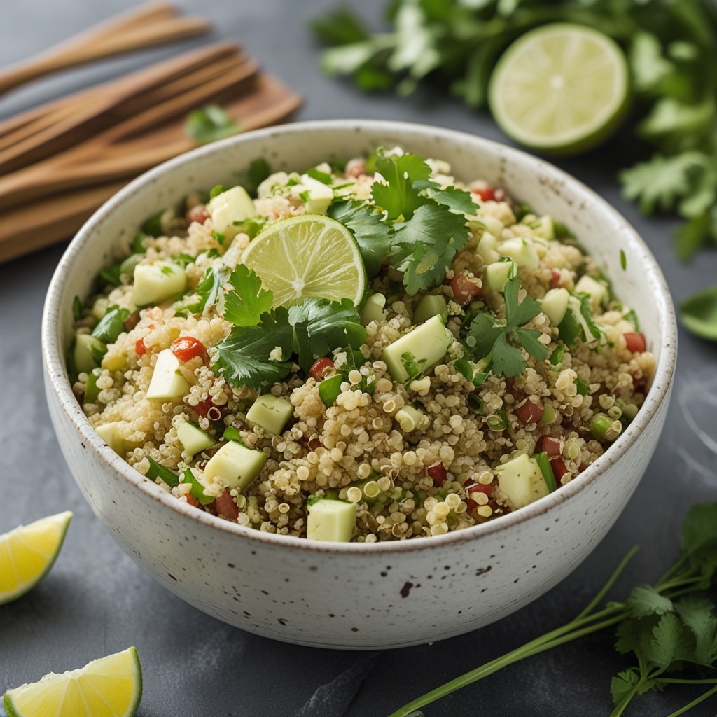 - Healthy Cilantro Lime Quinoa Salad