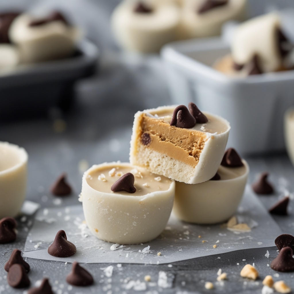 Frozen Greek Yogurt Peanut Butter Bites with Chocolate Chips