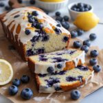 Keto Blueberry Bread, With Lemon Icing
